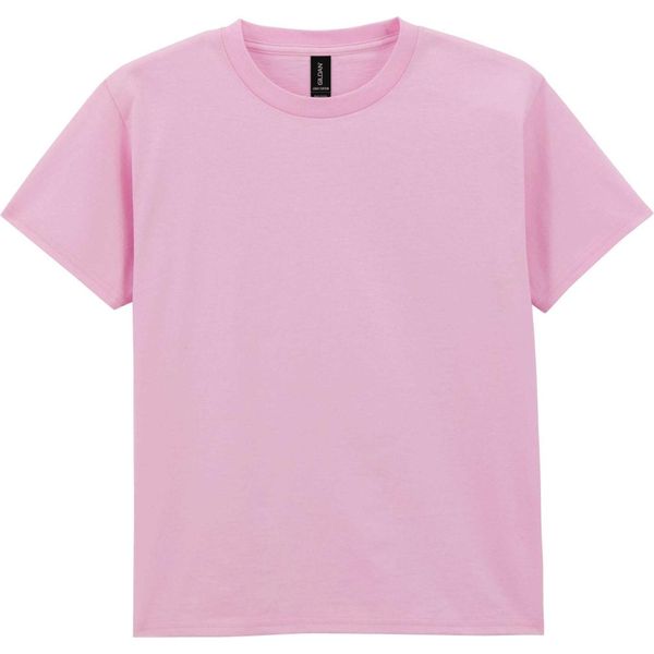 Gildan - Maglietta Per Bambini, Leggera, Cotone BC7145 (98-104) (Rosa Chiaro)-image