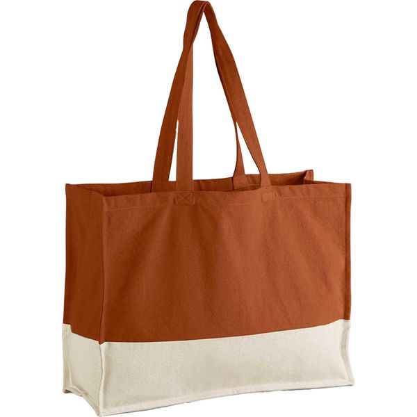 Westford Mill - Borsa Per La Spesa "Earthaware"", Contrasto, Cotonelogico BC7069 (Taglia Unica) (Zucca/Naturale)"-image