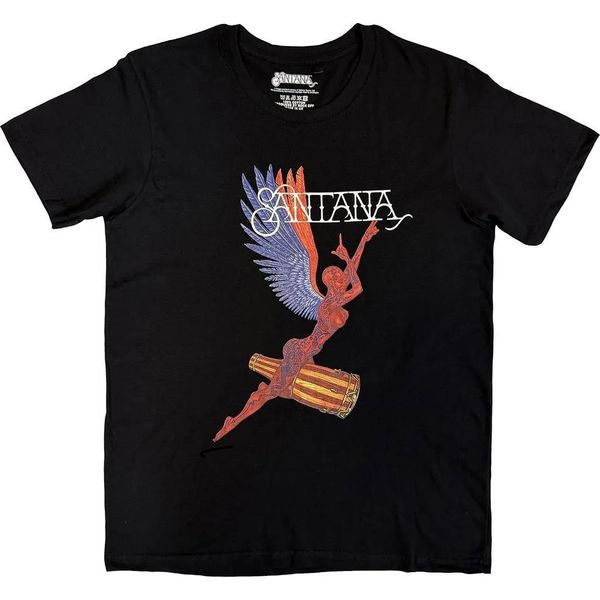 Santana - Maglietta "Abraxas Angel"" Per Uomo/Donna Unisex RO15375 (Xxl) (Nero)"-image