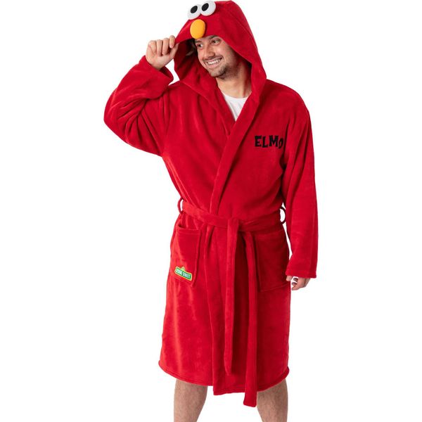 Sesame Street - Vestaglia "Elmo"" Per Uomo/Donna Unisex, Con Cappuccio NS9518 (S) (Rosso)"-image