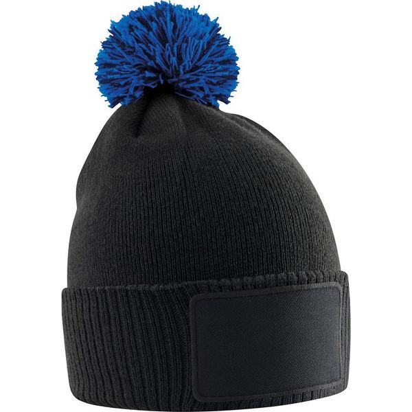 Beechfield - Berretto Per Bambini, Materiale 'Snowstar' RW11104 (Taglia Unica) (Nero/Blu Royal)-image