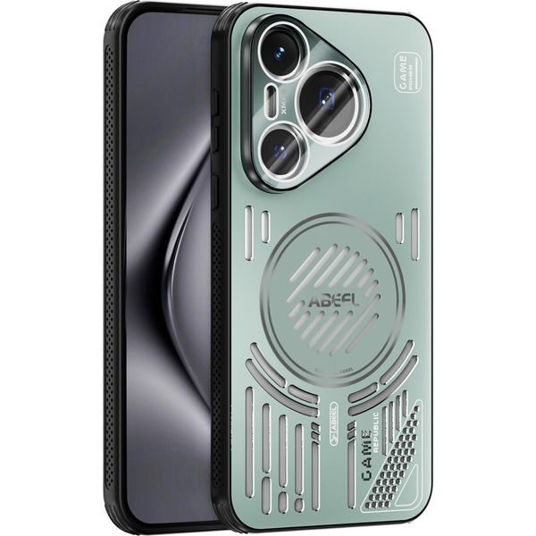 Custodia Magnetica Per Huawei Pura 70 Custodia Protettiva Antiurto In Alluminio Con Dissipazione Del Calore E Pellicola Per Lenti Verde-image