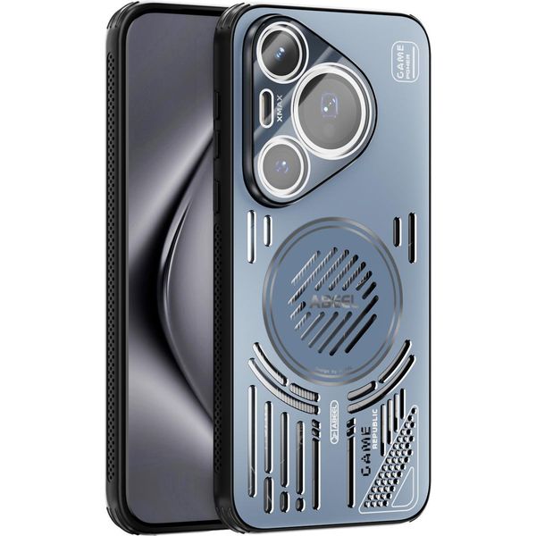 Custodia Magnetica Per Huawei Pura 70 Pro/Pura 70 Pro+ Custodia Protettiva Antiurto In Alluminio Con Dissipazione Del Calore E Pellicola Per Lenti Blu-image