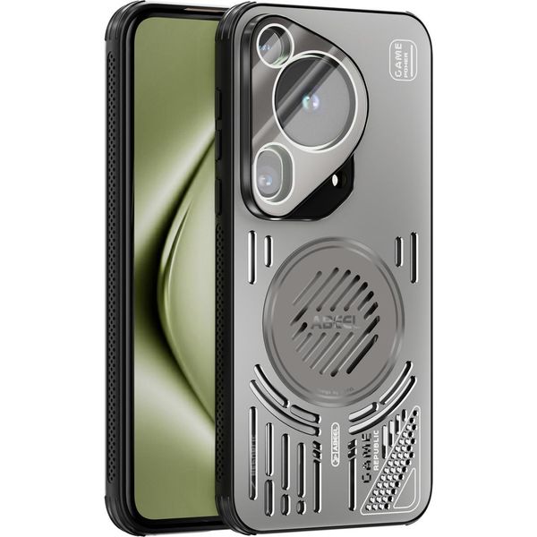 Custodia Magnetica Per Huawei Pura 70 Ultra Custodia Protettiva Antiurto In Alluminio Con Dissipazione Del Calore E Pellicola Per Lenti Grigio-image