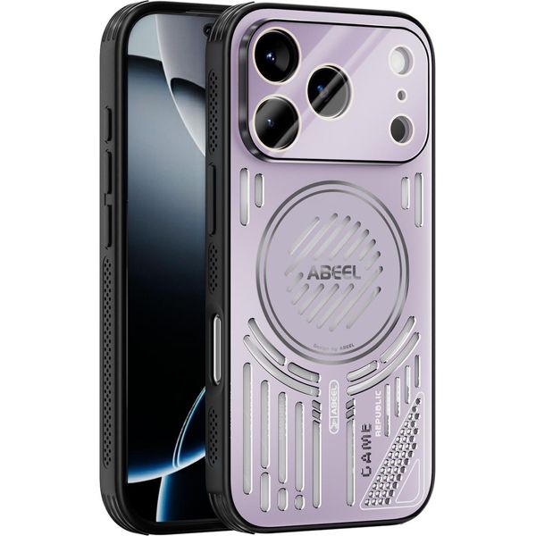Custodia Magnetica Per Iphone 17 Pro Custodia Protettiva Antiurto In Alluminio Con Dissipazione Del Calore E Pellicola Trasparente Viola-image