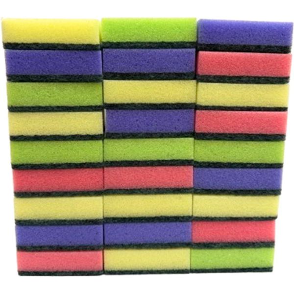 Set Di 112 Spugne Da Cucina | Spugna Per Pentole Colorata | Spugna Per Pulizia Sito - Spugna Abrasiva | Detergente Per Pentole 83X52X28Mm | Spugna Per Lavastoviglie | Spugna Per Pulizia-image