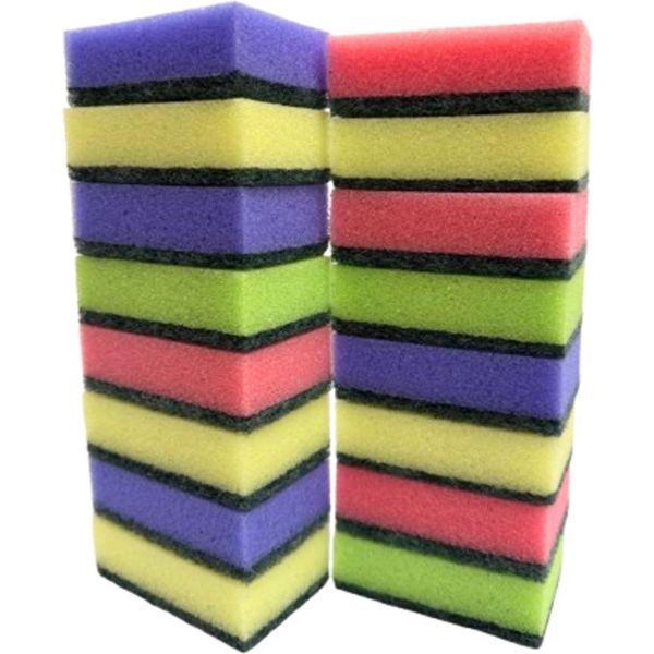 Set Di 140 Spugne Da Cucina | Spugna Per Pentole Colorata | Spugna Per Pulizia Sito - Spugna Abrasiva | Detergente Per Pentole 83X52X28Mm | Spugna Per Lavastoviglie | Spugna Per Pulizia-image