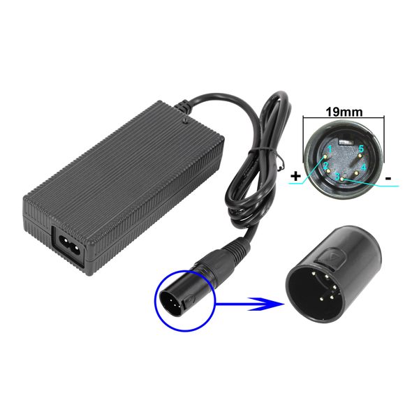 Caricabatterie Per Ebike Powersmart 42V 2A 5 Pin Xlr Per Bbf Nago-image