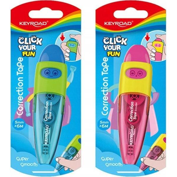 Keyroad Nastro Correttore A Penna, 5Mm X 6M, Blister KR972101 Mix Prezzo Per 1 S-image