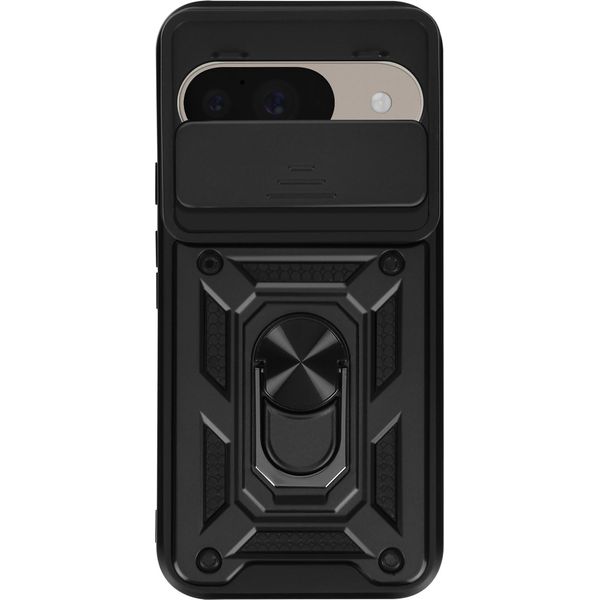 Mayaxess, Custodia Protettiva Per Google Pixel 9 / 9 Pro, Cover Fotocamera Con Supporto Ad Anello, Nero-image
