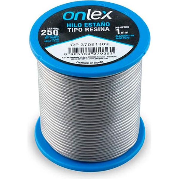 Onlex 1.0 Mm 250G Stagno Con Resina Argento Argento Taglia Unica-image