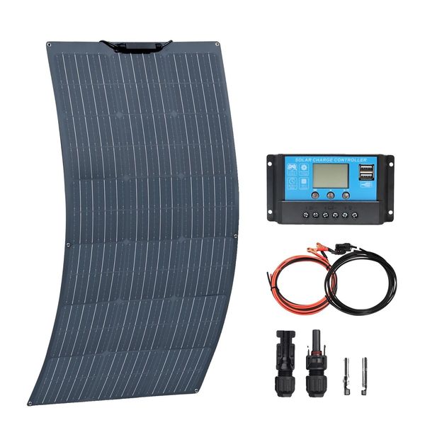 Xinpuguang Pannello Solare Flessibile, Opzione 120W, Design Leggero E Flessibile, Kit Solare 12V 100W-image