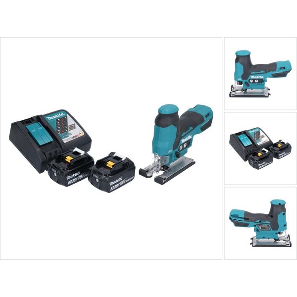 Seghetto Alternativo A Batteria Makita Djv 185 Rf 18 V Brushless + 2X Batteria Ricaricabile 3,0 Ah + Caricabatteria-image