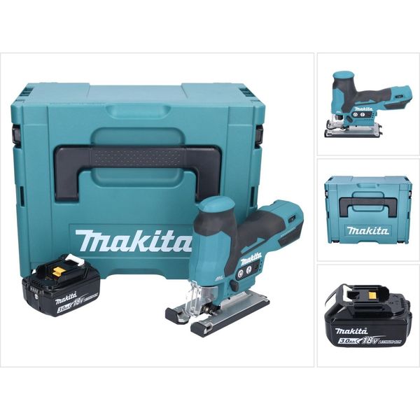 Seghetto Alternativo A Batteria Makita Djv 185 F1J 18 V Brushless + 1X Batteria Ricaricabile 3,0 Ah + Makpac - Senza Caricabatterie-image