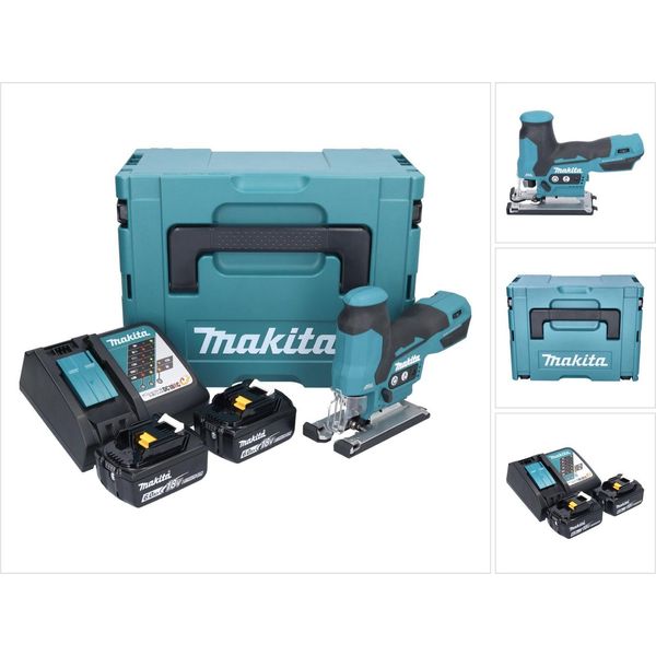 Seghetto Alternativo A Batteria Makita Djv 185 Rgj 18 V Brushless + 2X Batteria Ricaricabile 6,0 Ah + Caricabatterie + Makpac-image