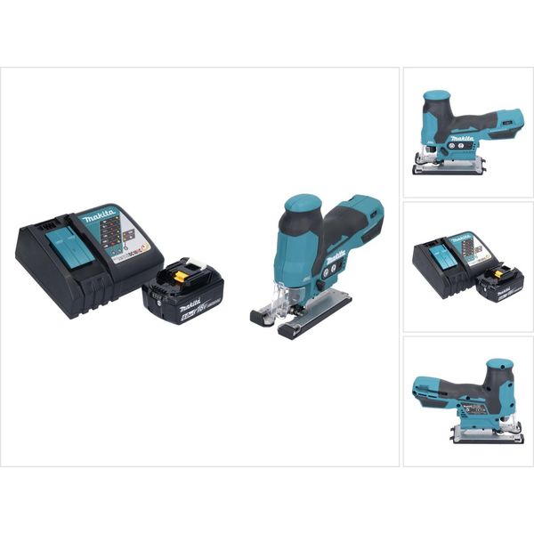 Seghetto Alternativo A Batteria Makita Djv 185 RG1 18 V Senza Spazzole + 1X Batteria Ricaricabile 6,0 Ah + Caricabatterie-image