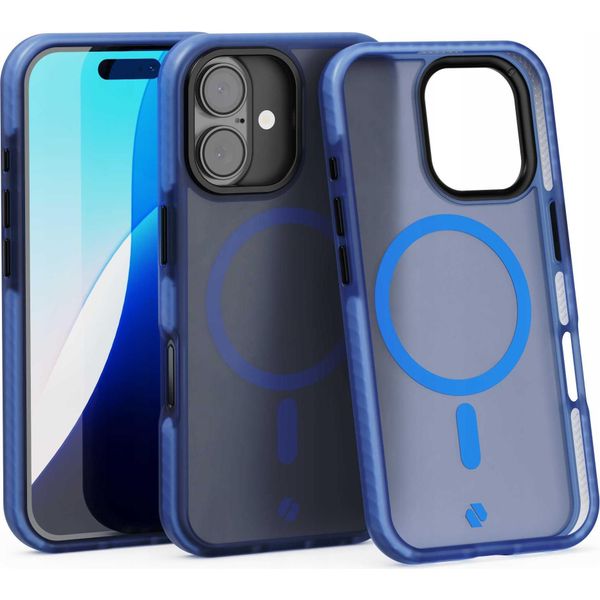 Custodia Magnetica Per Magsafe Spacecase Hybrid Fusion Mag Per Iphone 16 Blue-image