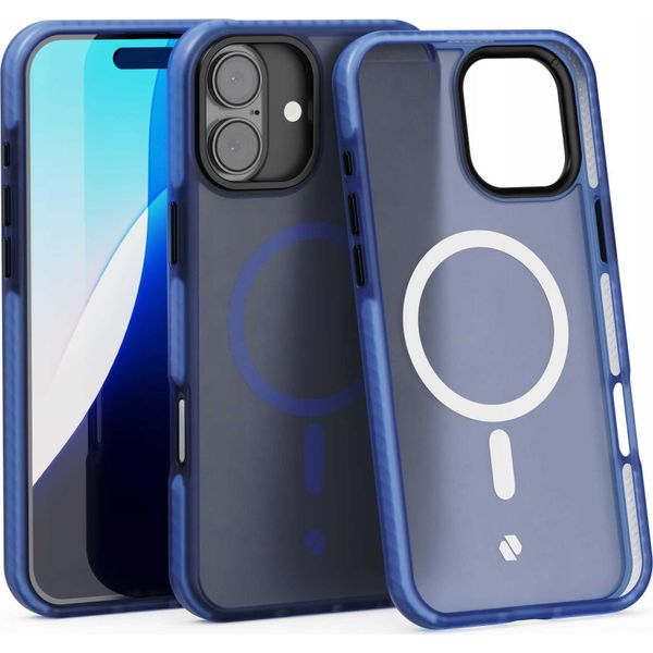 Custodia Magnetica Per Magsafe Spacecase Hybrid Fusion Mag Per Iphone 16 Plus Blu-image