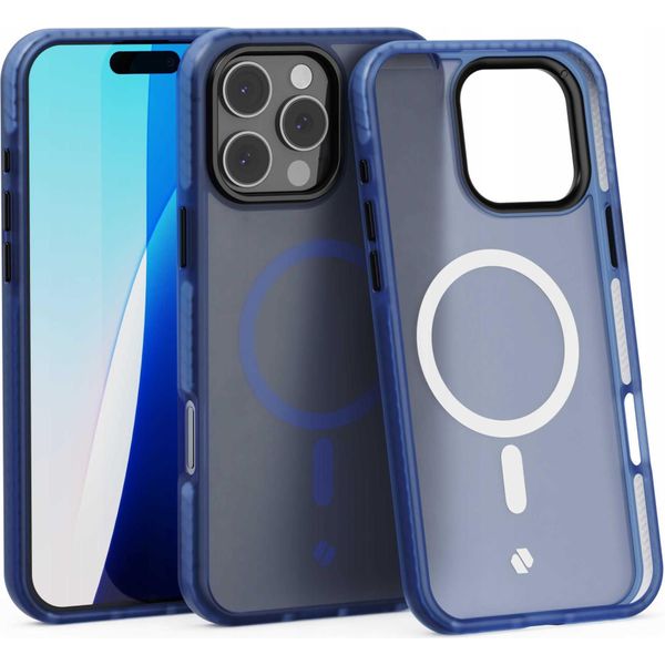 Custodia Magnetica Per Magsafe Spacecase Hybrid Fusion Mag Per Iphone 16 Pro Max Blu-image