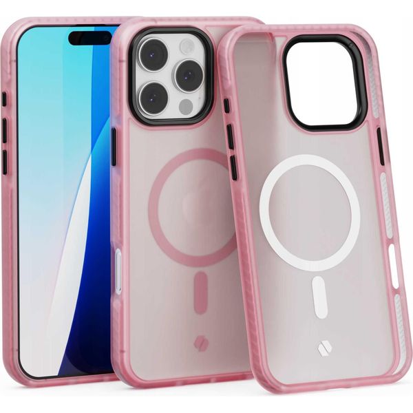 Custodia Magnetica Per Magsafe Spacecase Hybrid Fusion Mag Per Iphone 16 Pro Max Rosa-image
