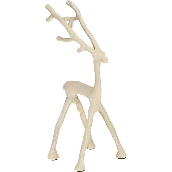 Statuetta Decorativa Di Cervo In Metallo Con Design Moderno A Corna Di Cervo-image