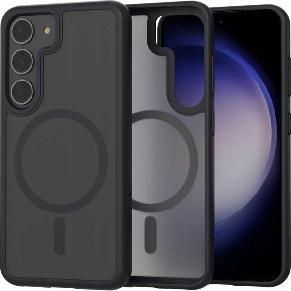 Custodia Magnetica Per Magsafe Spacecase Hybrid Mag Per Galaxy S23 Nero-image