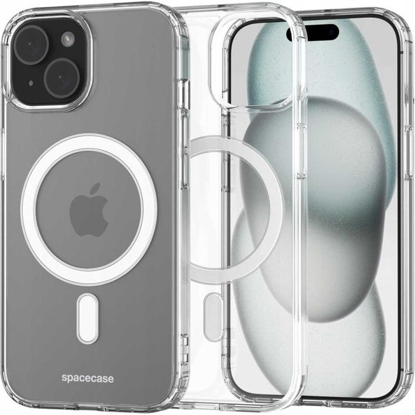 Magsafe Spacecase Custodia Magnetica Mag Clear Per Iphone 15 Plus Trasparente-image