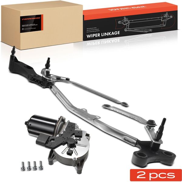 Frankberg 1X Motore Tergicristalli+1X Tirante Tergicristalli Anteriore Per Bmw Serie 5 E60 Serie 5 Touring E61-image