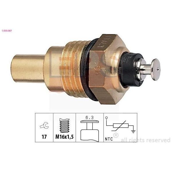 Eps 1.830.067 Sensore Temperatura Liquido Di Raffreddamento Per Opel Campo (TF0, TF1) Monterey A (M92) Monterey B (M98) Per Isuzu D-Max I Pickup (Tfr, Tfs) Per Vauxhall-image