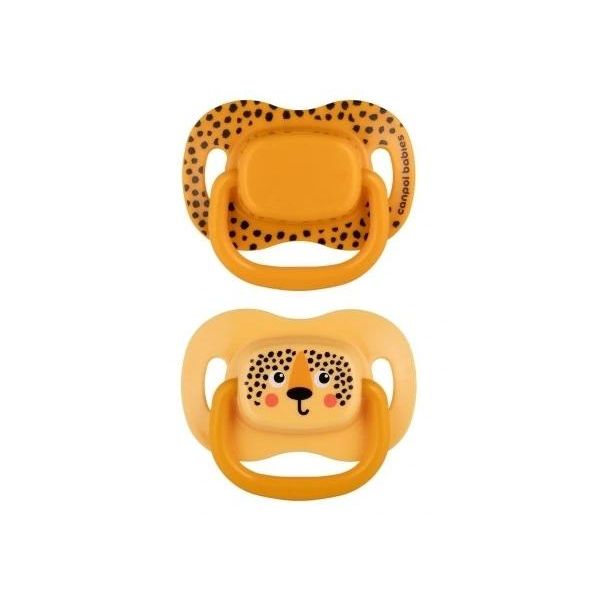 Canpol Babiesboo Succhietto Simmetrico In Silicone, Arancione, Misura 6-18 Mesi, Confezione Da 2-image