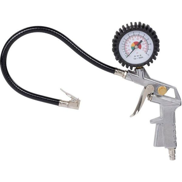 Gonfiaggio Pneumatici Ad Aria Compressa Pistola Per Gonfiaggio Pneumatici Manometro 8 Bar-image