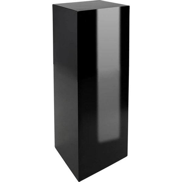 Vivanno Podio In Fibra Di Vetro Podio Colonna, Nero Lucido - 30X30X80 Cm-image