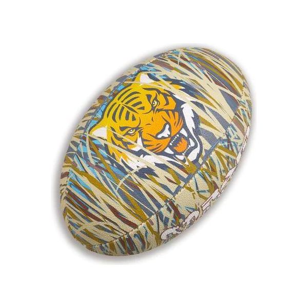 Pallone Da Rugby Tiger Fun Design Squad Trainer - Per Bambini E Adulti - Pallone Da Rugby Da Allenamento In Qualità Club - Impugnatura 3D - Ottimo Regalo Taglia 4-image