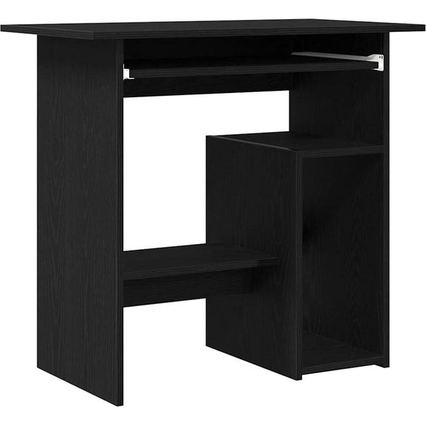 Vidaxl Scrivania Look Rovere Nero 80X45X74 Cm Materiale A Base Di Legno-image