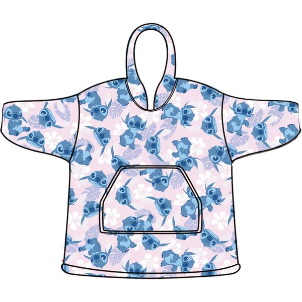 Aymax Felpa Poncho Pullover Plaid Stitch Kinder, Rosa, Taglia Unica-image