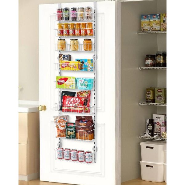 Organizzatore Per Dispensa A Parete - Portaspezie A 8 Livelli In Bianco Per La Cucina-image