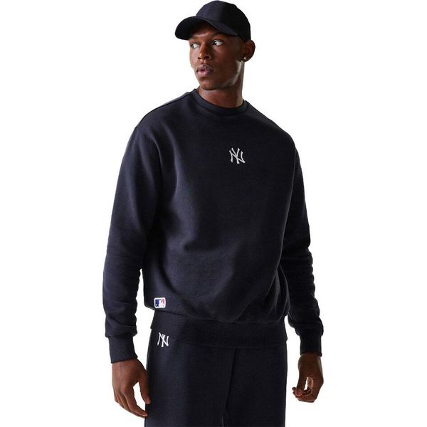 New Era Herren Felpa Mlb League Essential French Terry New York Yankees Navy L-image
