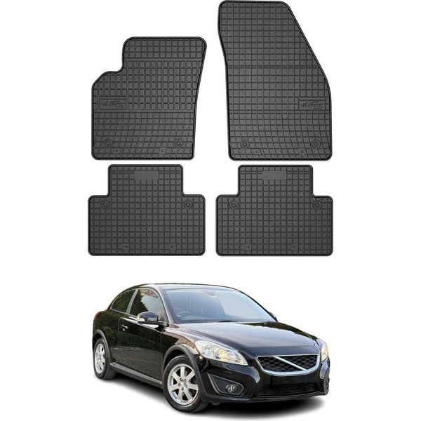 2004-2012 Volvo S40 Tappetini Tpe Nero 4 Pz-image