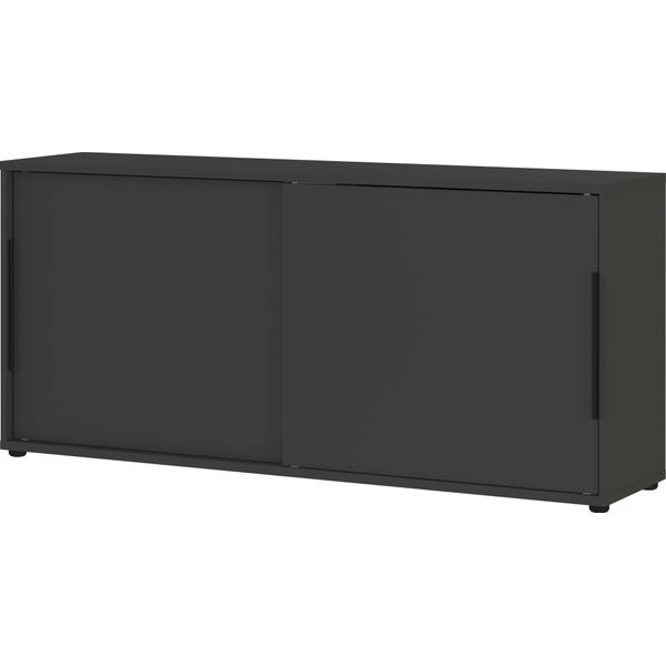Credenza Con Ante Scorrevoli Tomori | 160 X 40 X 74 Cm | Antracite-image