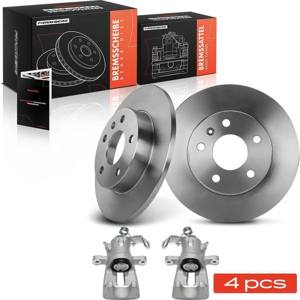 Frankberg 2X Pinza Freno+2X Dischi Freno Posteriori Per Opel Astra G T98 Zafira Meriva-image
