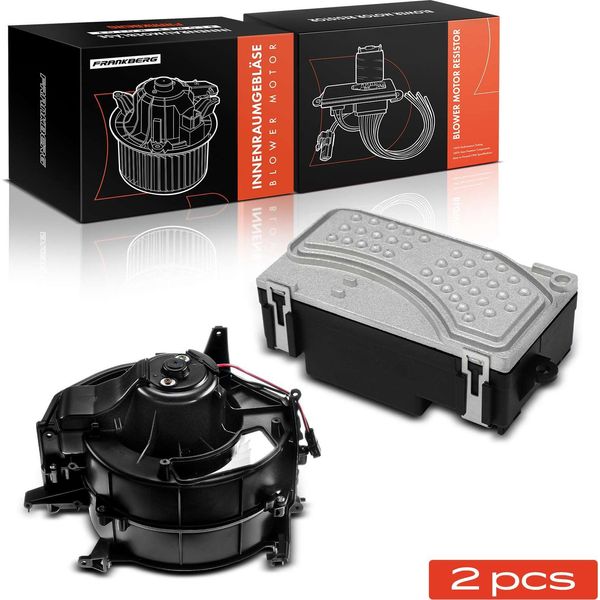 Frankberg 1X Motore Soffiatore Interno+1X Controller Soffiatore Anteriore Per Audi A6 4F2 A6 Allroad 4FH A6 Avant 4F5-image