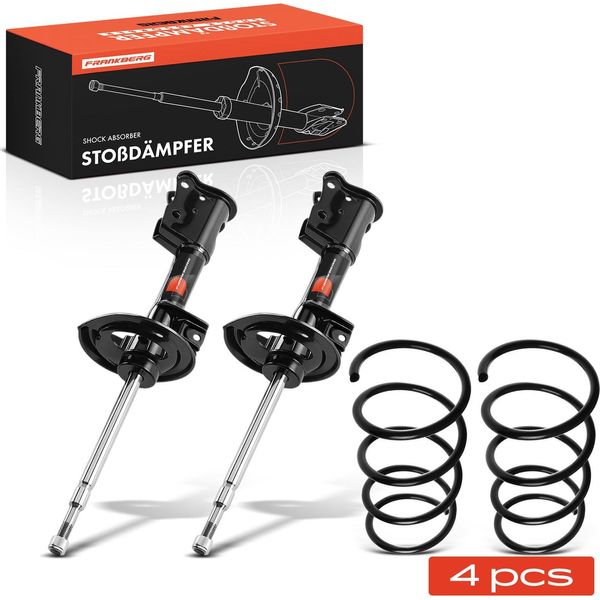 Frankberg 2X Molla Sospensione+2X Ammortizzatore Pressione Gas Anteriore Per Mercedes-Benz Classe A W168 1997-2004-image