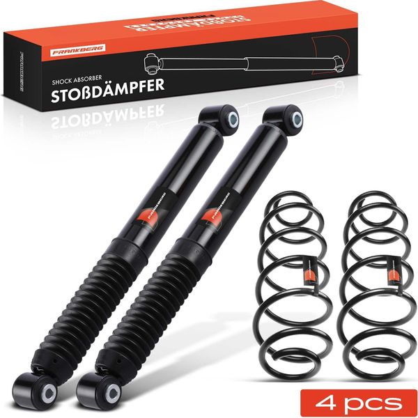 Frankberg 2X Molla Sospensione+2X Ammortizzatore Gas Pressione Posteriore Sinistra Destra Per CitroëN C3 Ii Sc 2009-2016-image