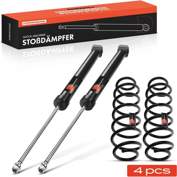 Frankberg 2X Molla Sospensione+2X Ammortizzatore Pressione Gas Posteriore Per Vw Polo 6C1 6R1 1.2L 1.4L-image