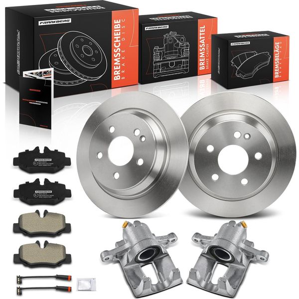 Frankberg 2X Pinza Freno+2X Dischi Freno+4X Pastiglie Freno Posteriori Per Mercedes-Benz Vito Bus Mixto W639-image