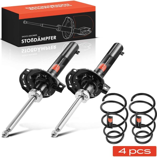 Frankberg 2X Molla Sospensione+2X Ammortizzatore Pressione Gas Anteriore Per Vw Golf Vii Variant Skoda-image