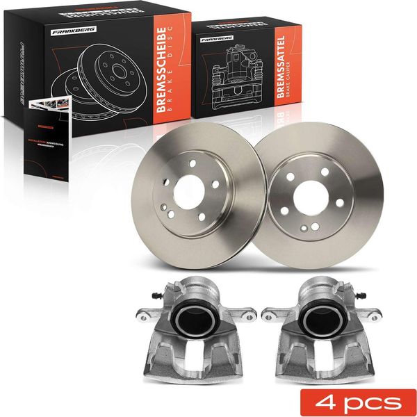Frankberg 2X Pinza Freno+2X Dischi Freno Anteriori Per Mercedes-Benz Classe A W169 Classe B W245-image