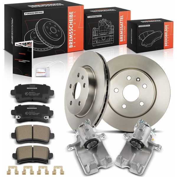 Frankberg 2X Pinza Freno+2X Dischi Freno+4X Pastiglie Freno Posteriori Per Opel Insignia A Notchback Sports Tourer G09-image