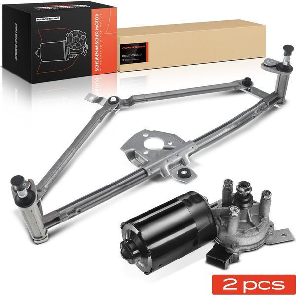 Frankberg 1X Motore Tergicristalli+1X Tirante Tergicristalli Per Vw Golf Iv Audi A3 Seat Leon Skoda Octavia I-image