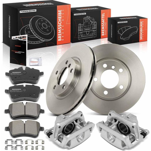 Frankberg 2X Pinza Freno+2X Dischi Freno+4X Pastiglie Freno Anteriori Per Mini Mini Countryman Paceman R60 R61-image